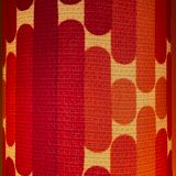Camaieu table lamp - orange opaline and vintage fabric