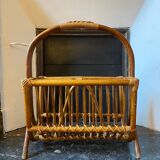Bamboo magazine rack, 1960s