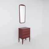 1970s low-sideboard and mirror entrance set, Sweden
