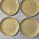 Set of 4 vintage Biltons plates – yellow checkered pattern – 26 cm