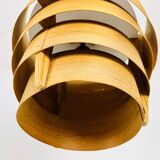 Wooden pendant lamp by Hans-Agne Jakobsson, Sweden, 1960s