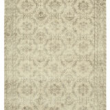 Handwoven vintage anatolian beige rug 186 cm x 290 cm - 38891