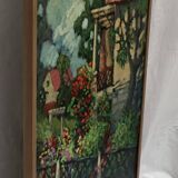 Old oil painting on canvas signed dimensions: height - 83 cm - width - 58.5 cm -