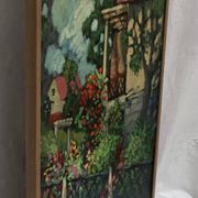 Ancien tableau huile sur toile signé dimension : hauteur - 83 cm- largeur - 58,5cm-