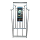 Porte manteau mural art déco aluminium poli France