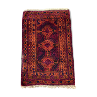 Tapis ancien noué main 124x84cm