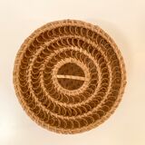 Vintage basket box in woven rattan