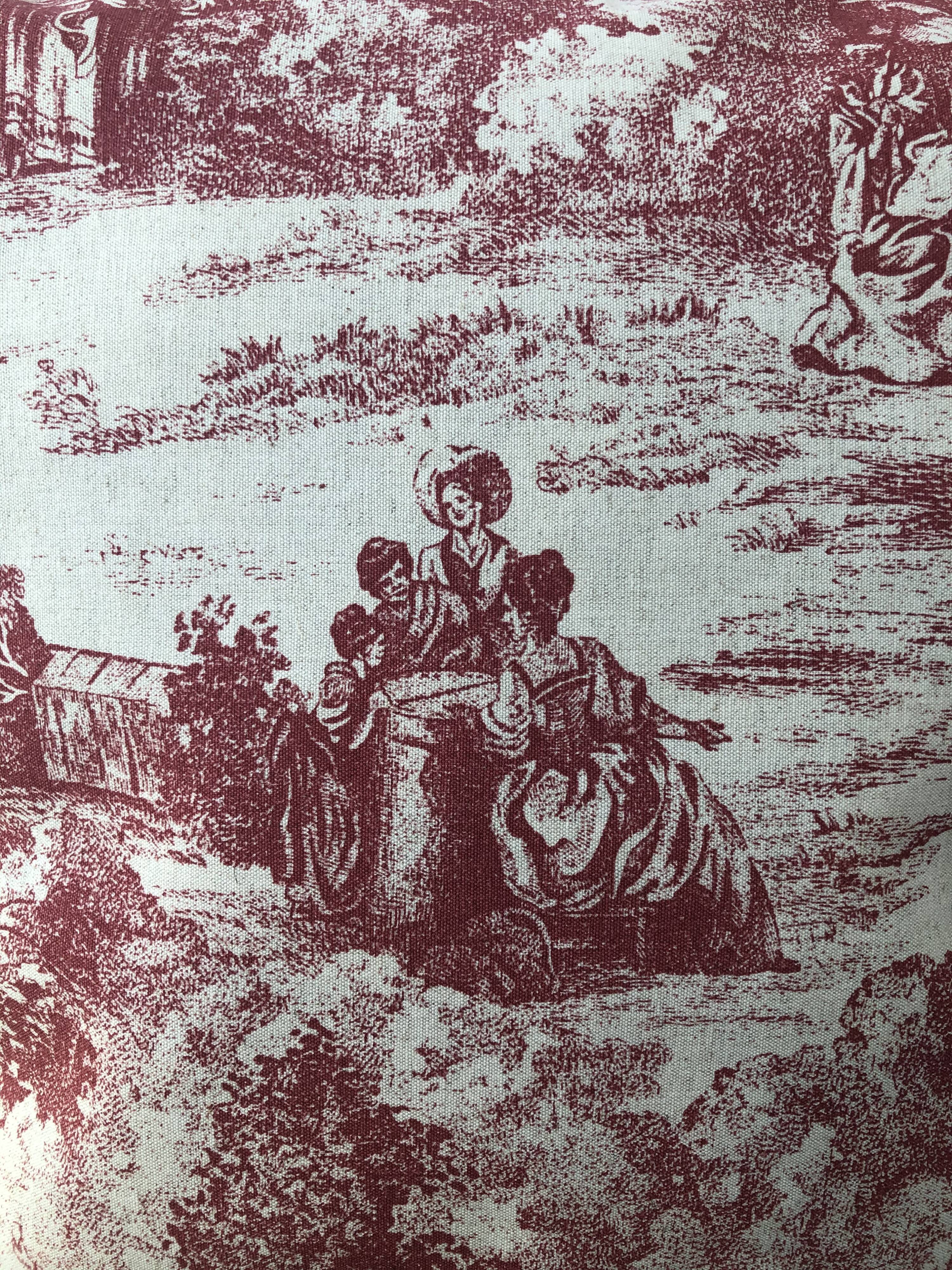 Jouy's canvas pattern cushion