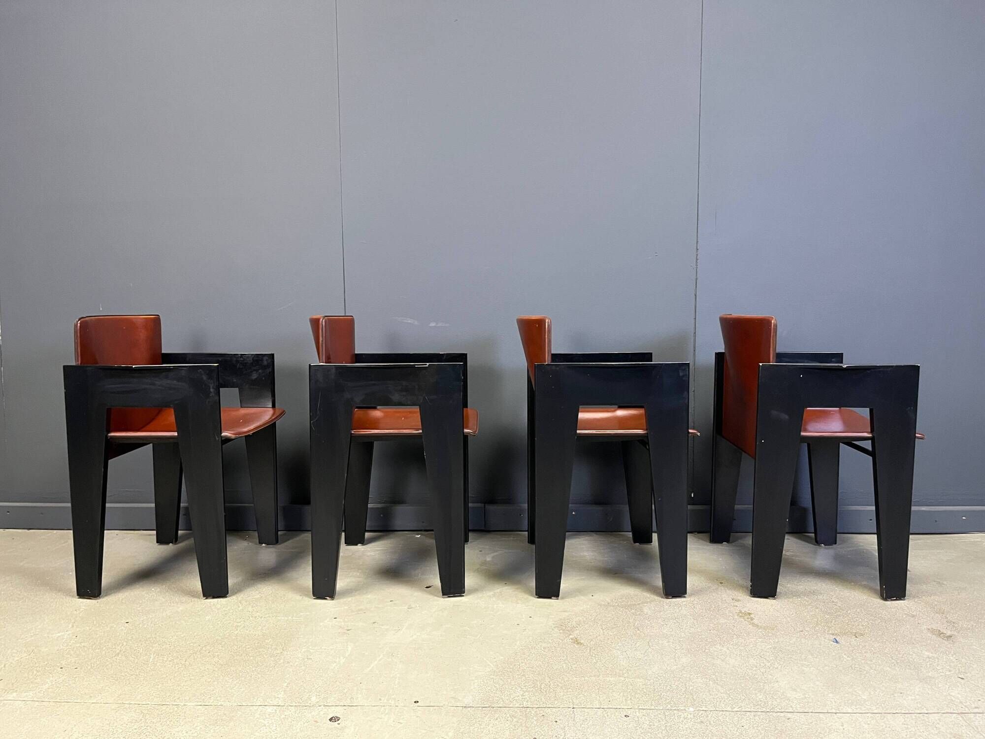 Fauteuils postmodernes par Arnold Merckx pour Arco - ensemble de 4 - années 1980