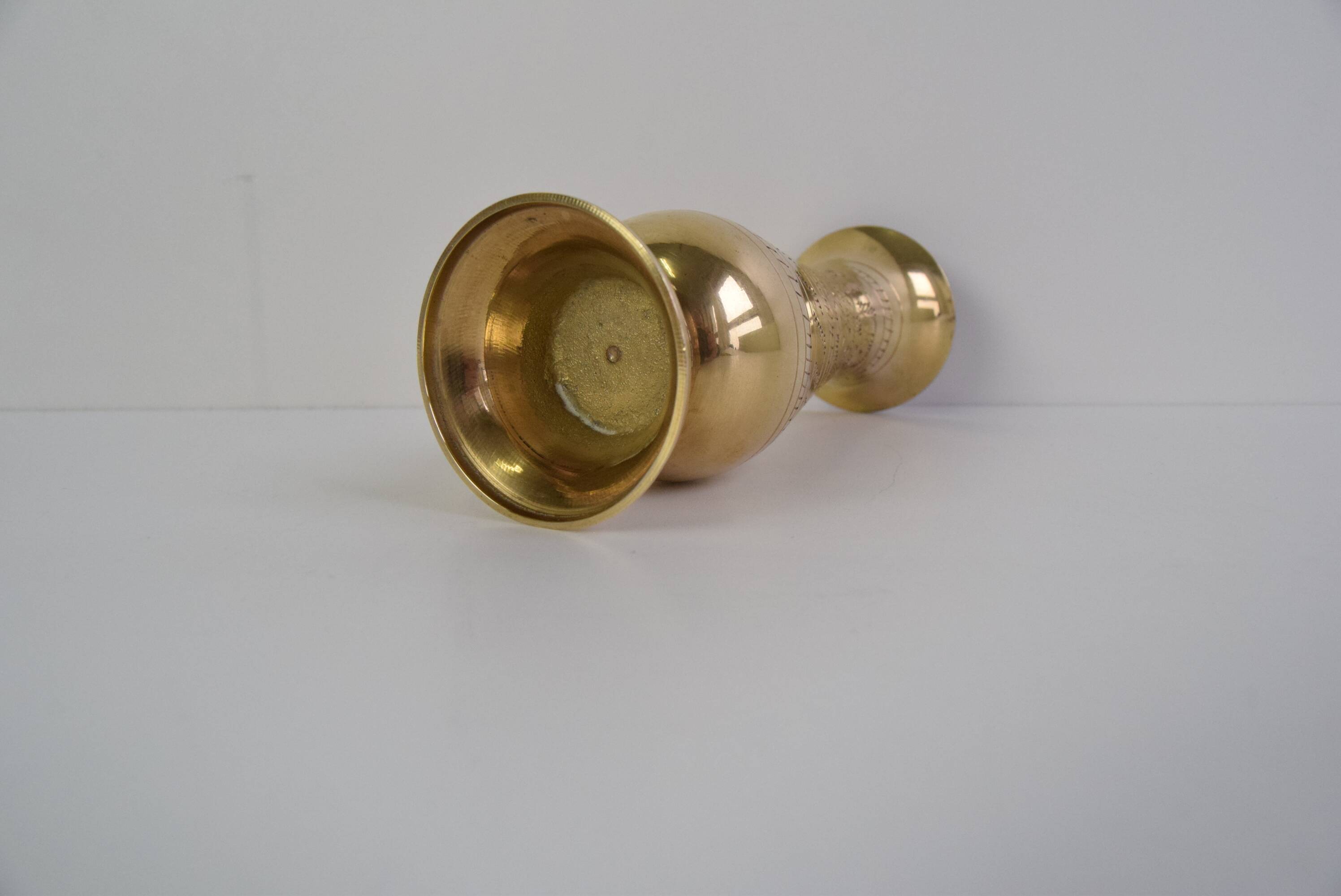 Vintage brass vase, India, 1960's.