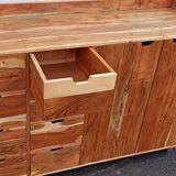 Wooden dresser with 8 drawers and 2 doors