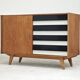 U-458 Sideboard Cabinet by Jiri Jiroutek for Interier Praha black and white 1960