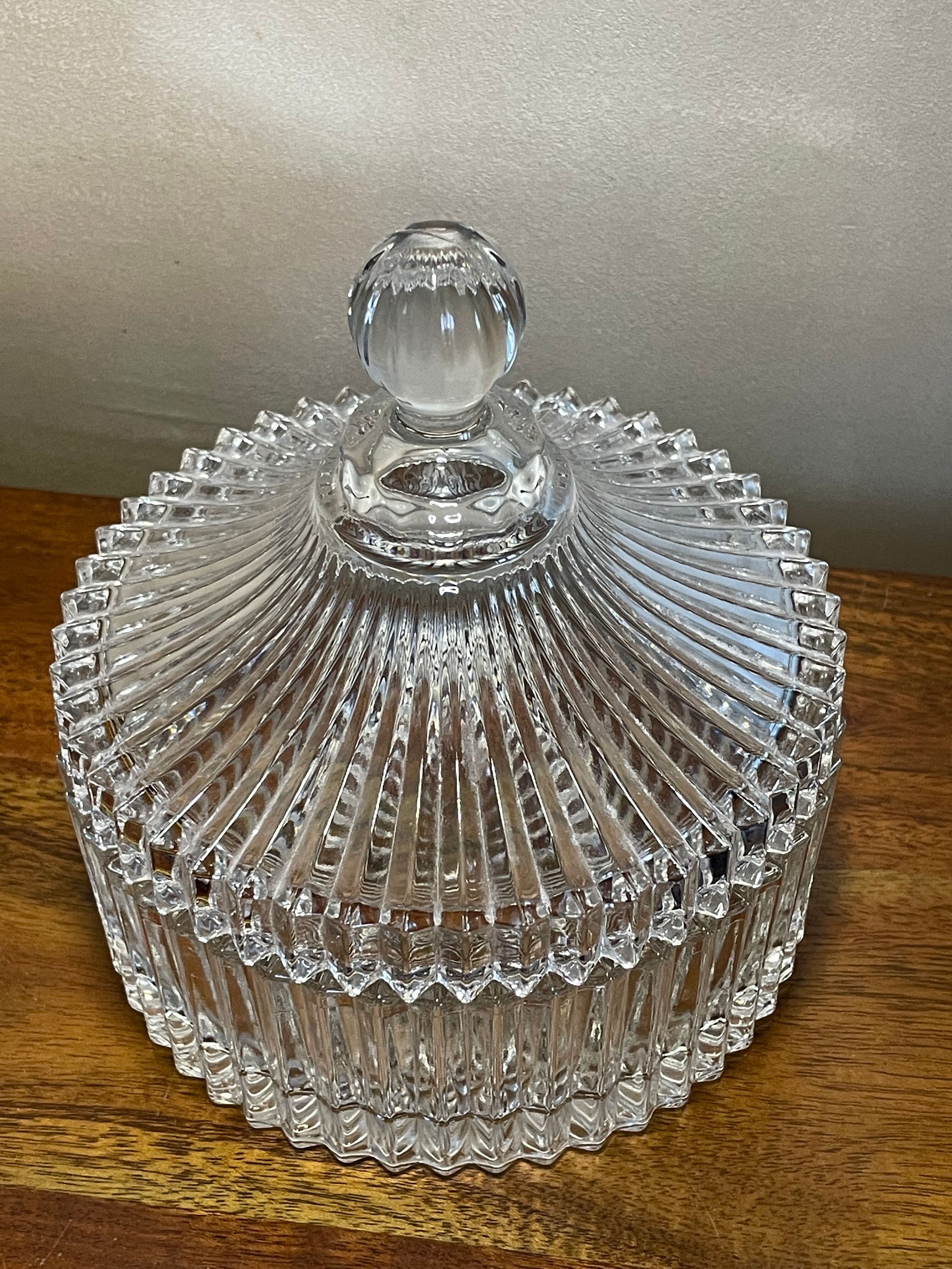 Large glass sugar bonbonnière