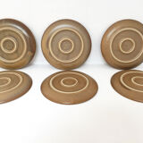 6 vintage sandstone plates, 1970