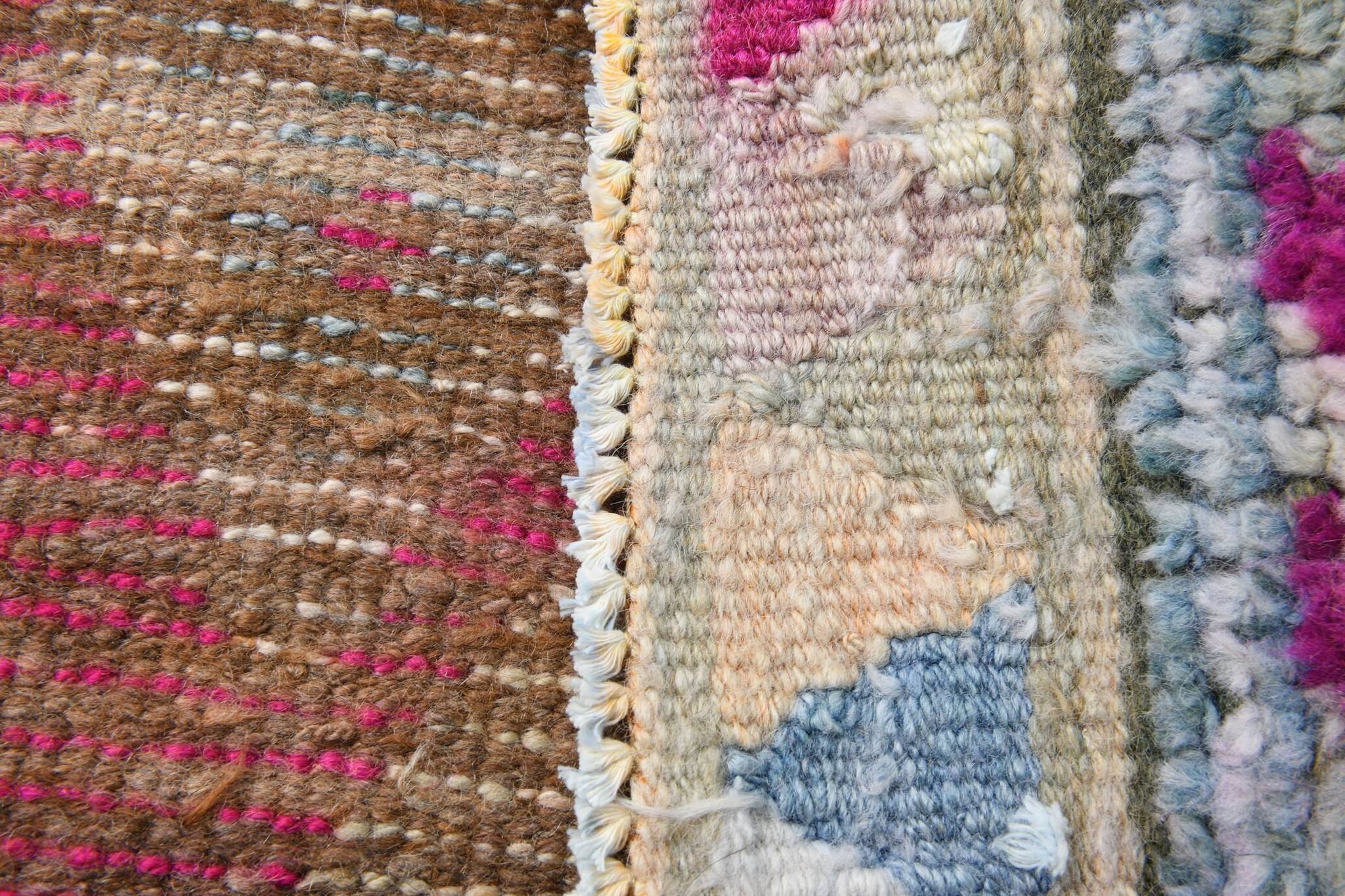 Soft Multicoloe Oushak Runner Rug, 75x397Cm