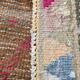 Tapis de couloir Oushak multicolore doux, 75 x 397 cm