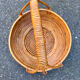 Rare wrapped rattan basket, in the style of Gabriella Crespi / Vivai del Sud.