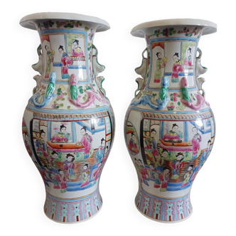 Chine paire de vases balustres