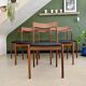 Set of 6 Danish teak chairs, 1970s.