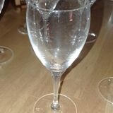6 crystal wine glasses