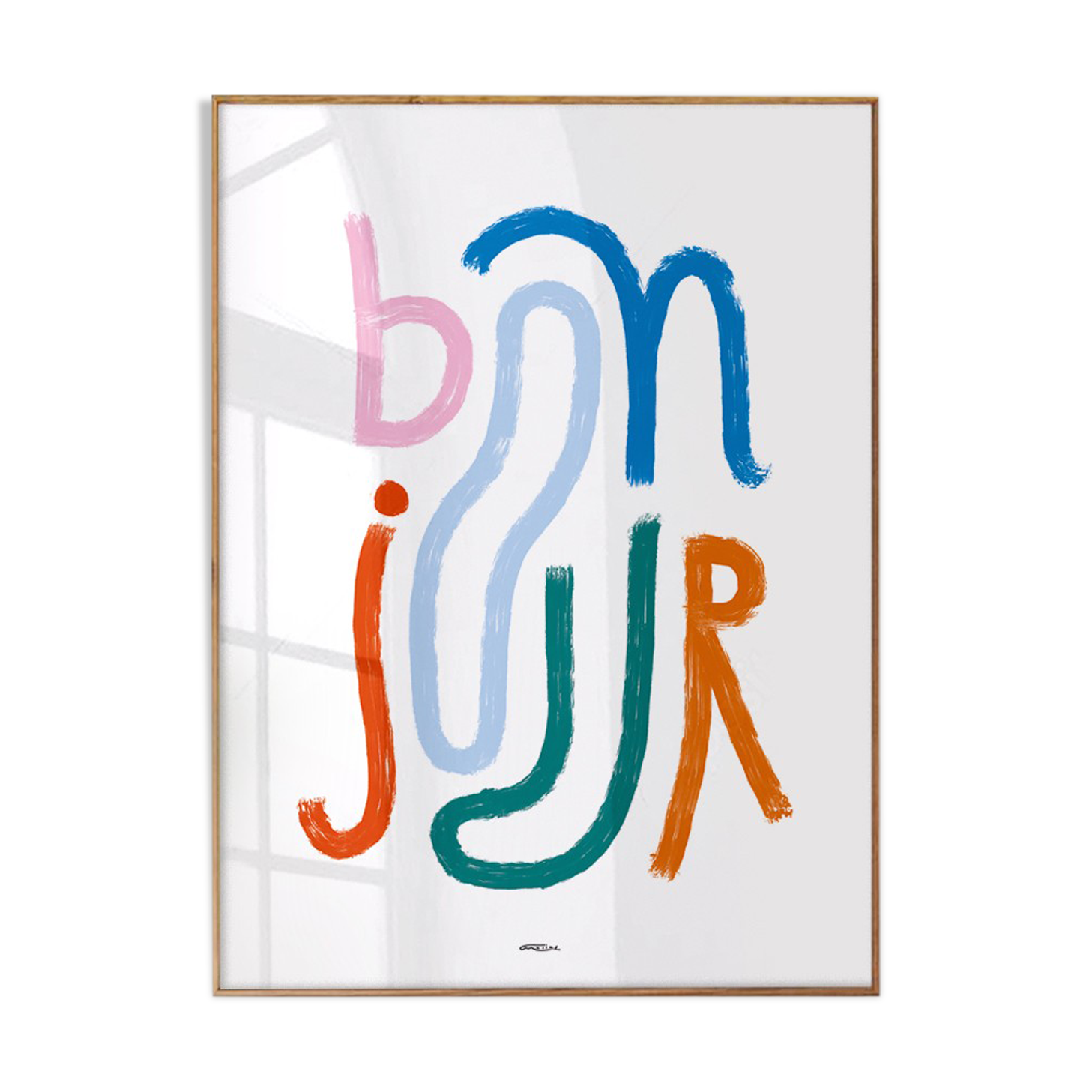 Wall poster with the word Hello 30cmx40cm