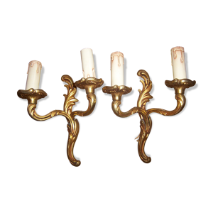 Paire d'appliques en - bronze