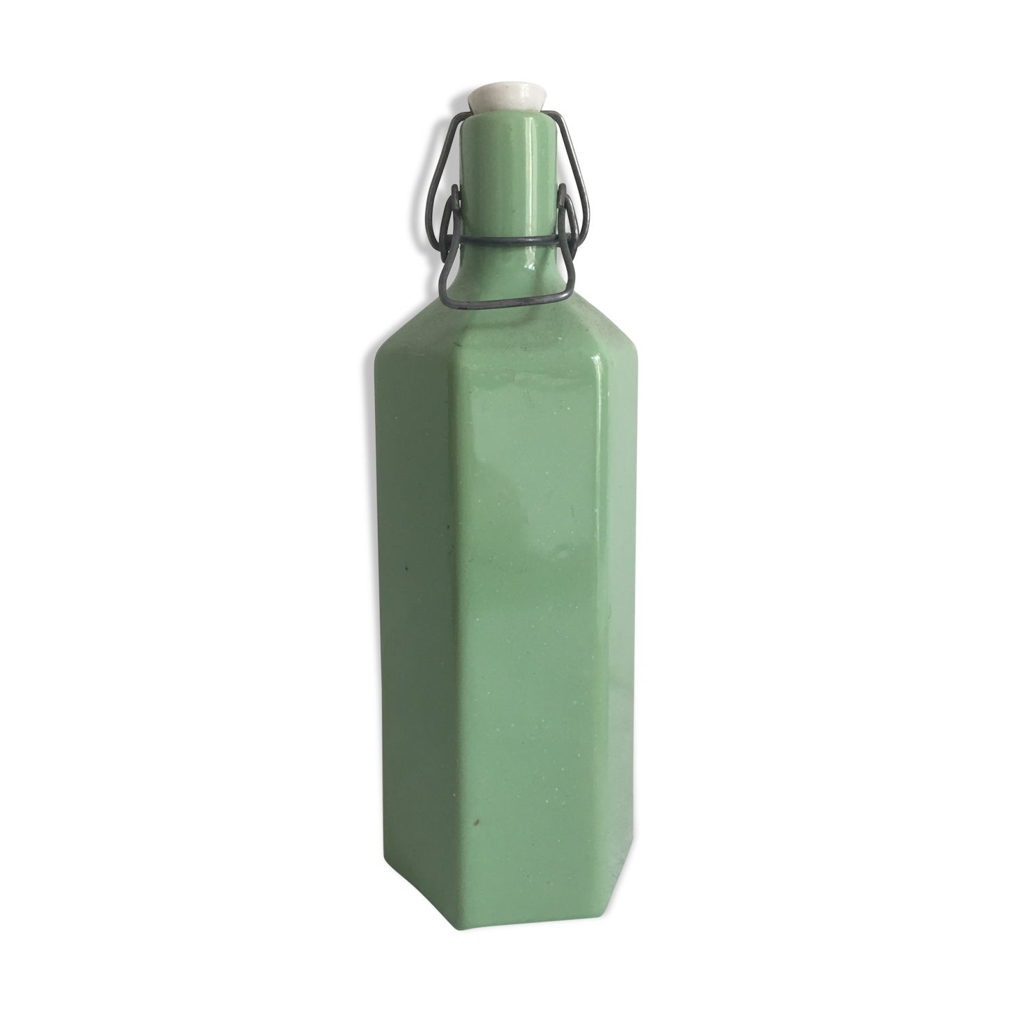 Green hexagonal sandstone bottle