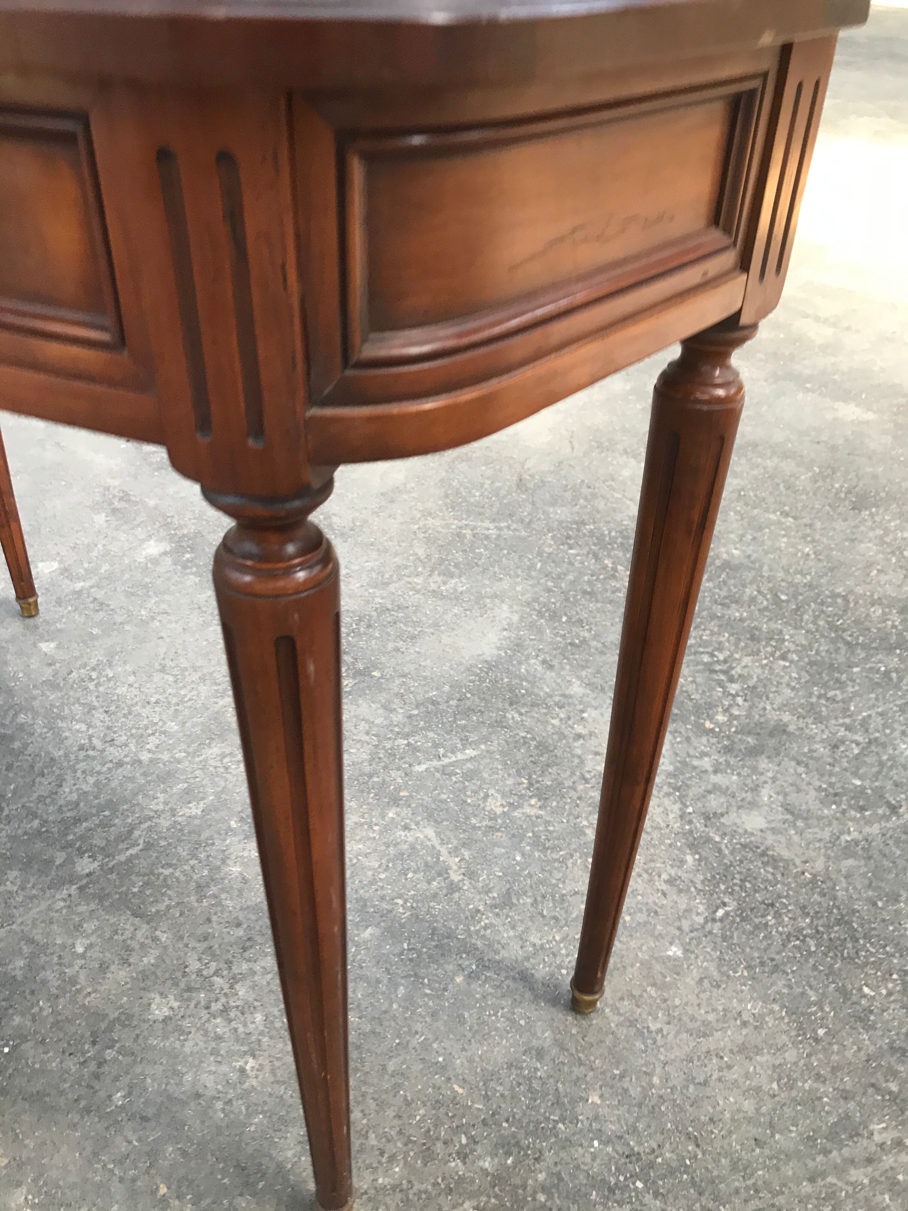Louis XVI dining table and 3-length console