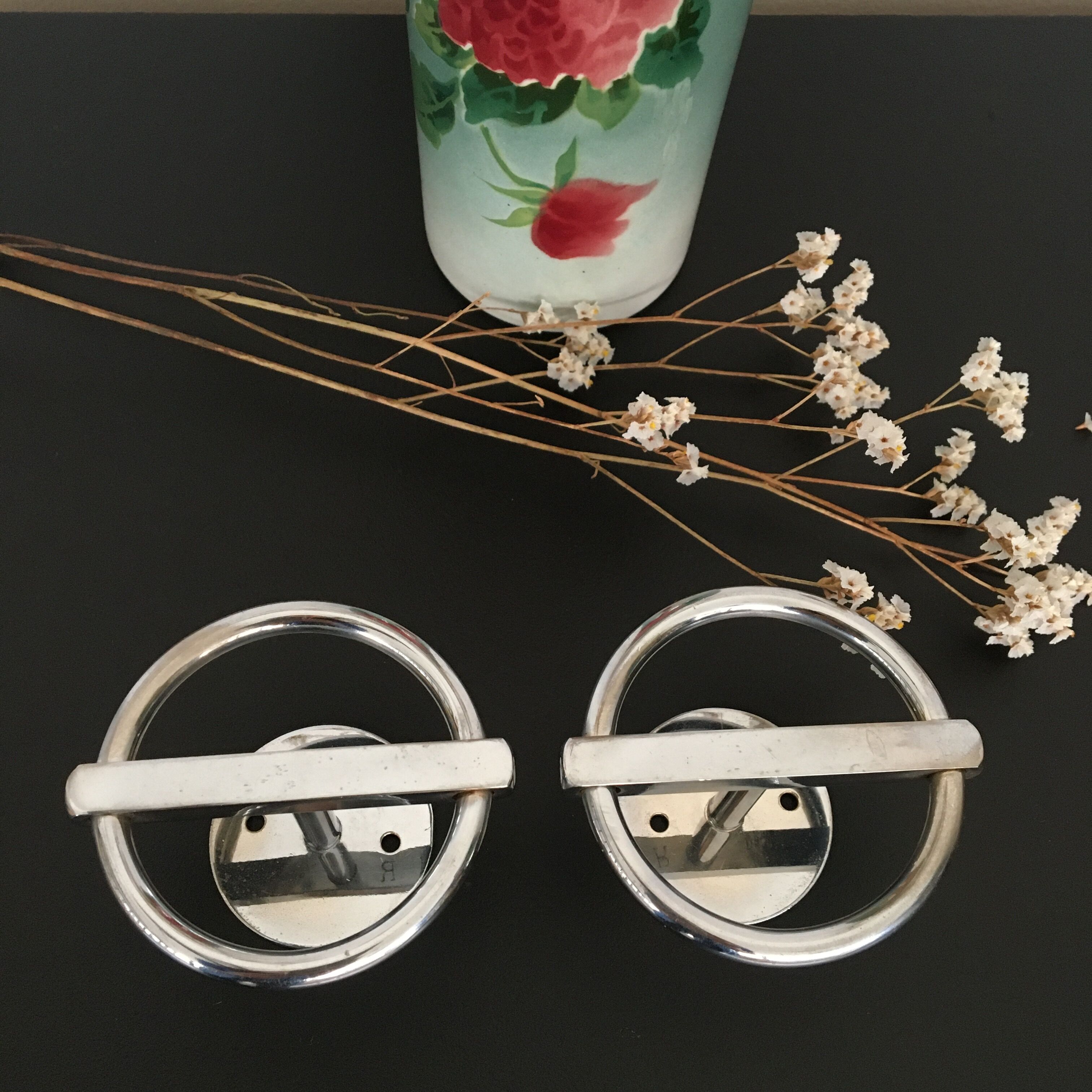 Jean Royère chrome metal patères, 50