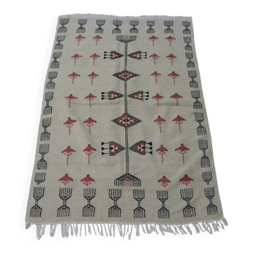 Tapis kilim berbère  Tissé Main –Décoration Murale ou Sol Bohème Vintage
