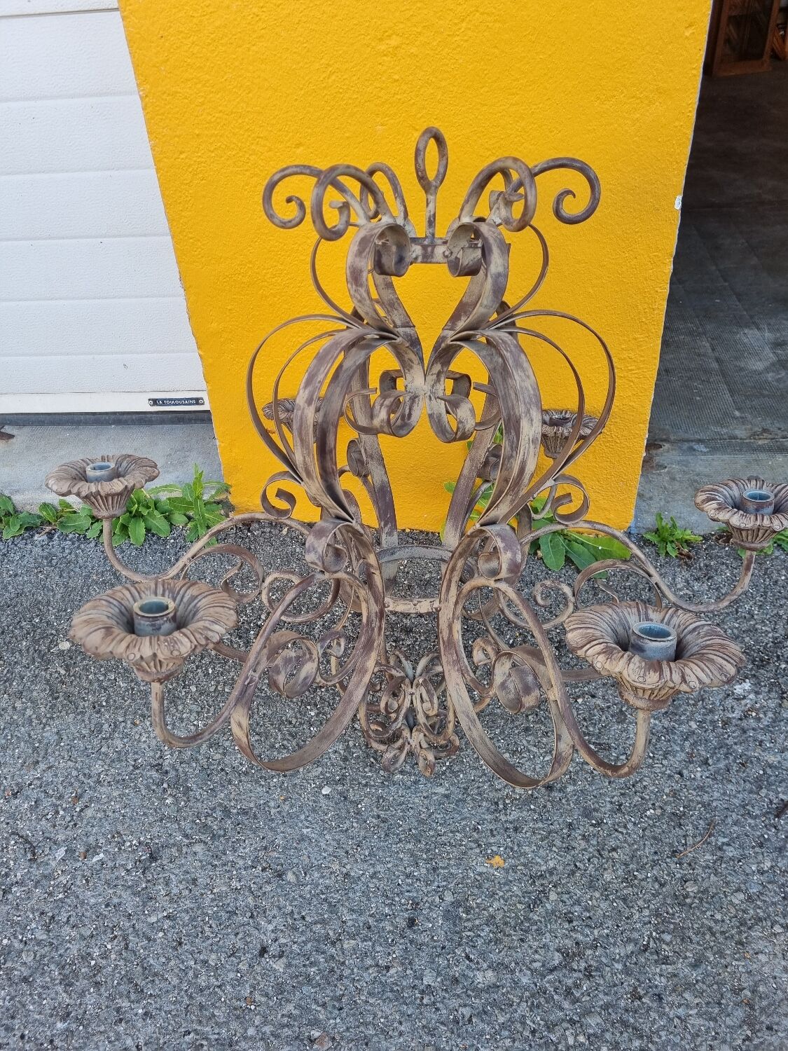 Chandelier candlesticks struck and forged iron