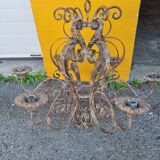 Chandelier candlesticks struck and forged iron