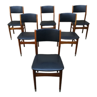 Chaises scandinave en skaï