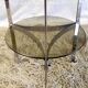 Side table metal chrome and smoked glass, 70s-80s
