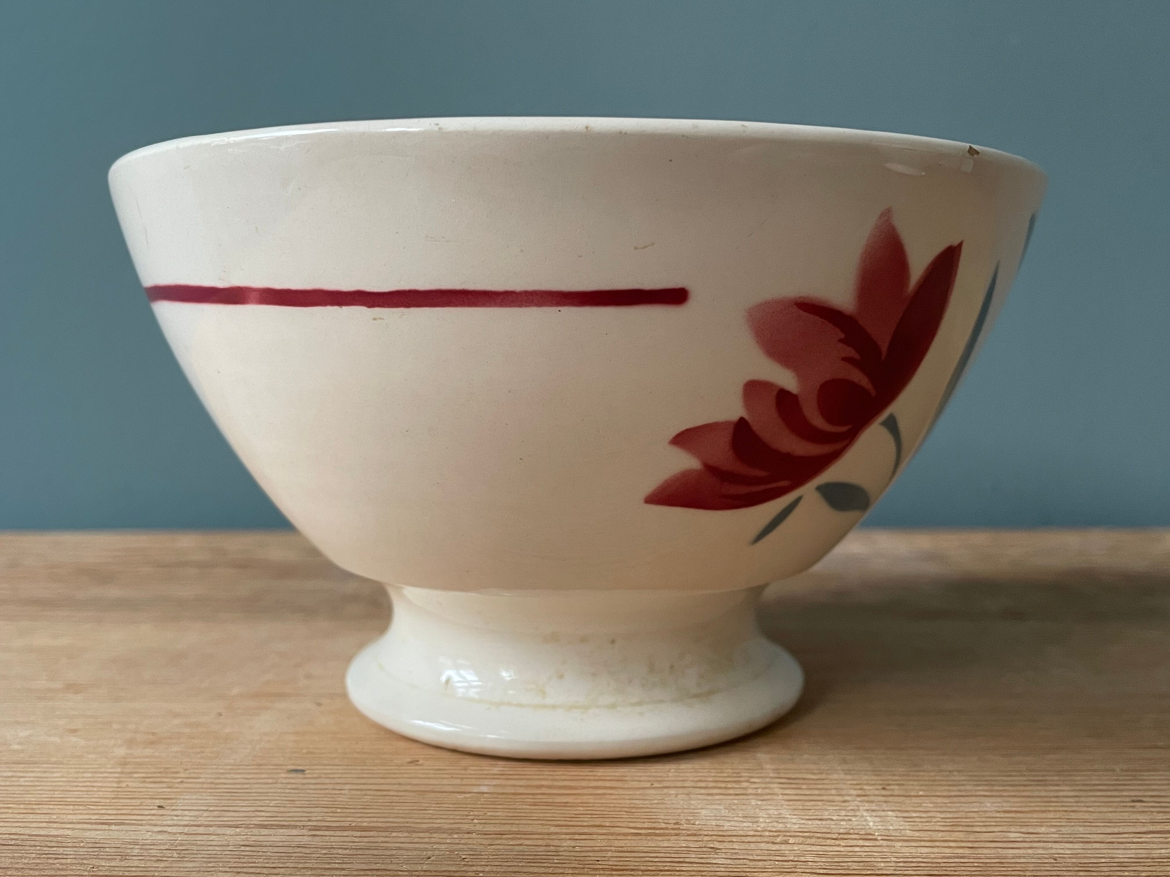 Set of 5 vintage badonviller earthenware bowls