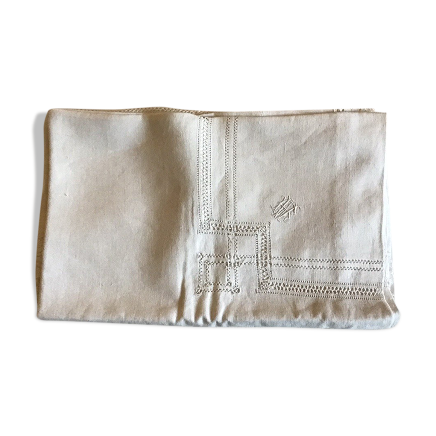 Square linen tablecloth