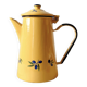 Old coffee maker in yellow enameled sheet metal - olive decor