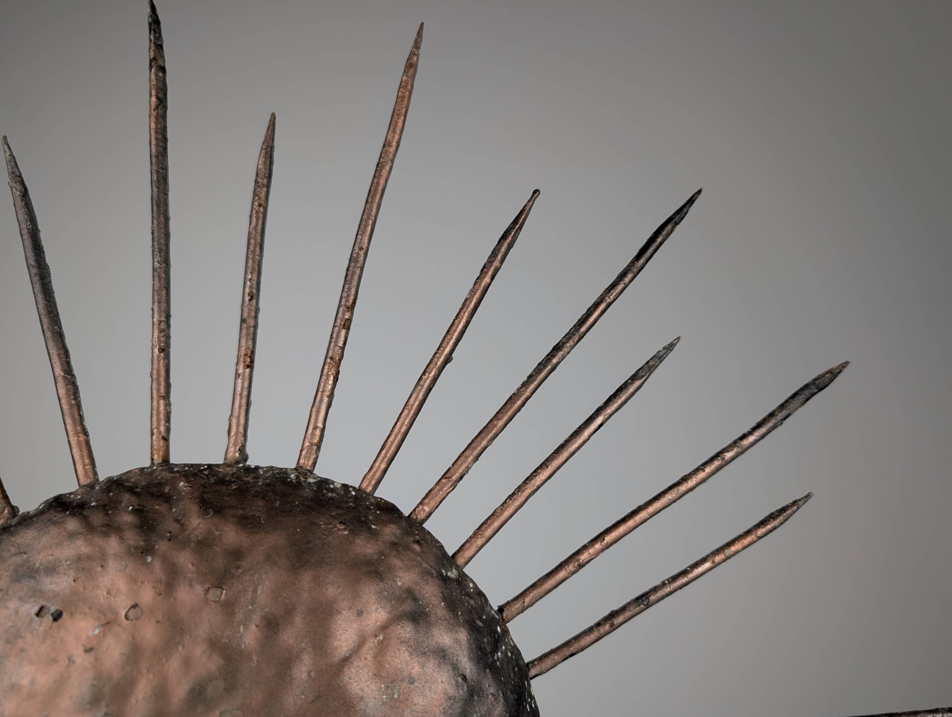 Sunburst Ceiling Lamp in Iron, 1950s