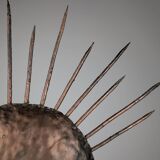 Sunburst Ceiling Lamp in Iron, 1950s