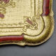 Florentine tray in resin painted with the hand of rectangular shape