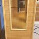 Rattan glass cabinet