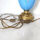 Lamp foot blue vase heads of fauna