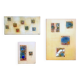 3 Paintings M ELHAIK (Martine, 1962) Mixed media abstract composition canvases