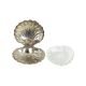 Vintage Argent Plaqué Shell Beurrier Caviar Holder Verre Marqué