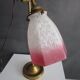 Antique brass and glass paste tulip lamp