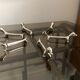 Basset knife holder in silver metal