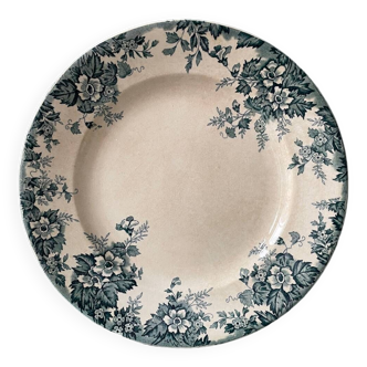 Large round dish 1900 Marie-Louise, St Amand and Hamage Nord
