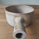Glazed stoneware fondue pot