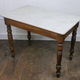 old marble and wood office bistro table 1850