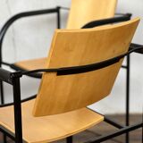 Series of 4 chairs minimalist 1980 design italy
